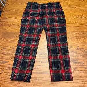 Ralph Lauren Red Plaid Black Blue Green Pants Slacks Trousers Women's 6